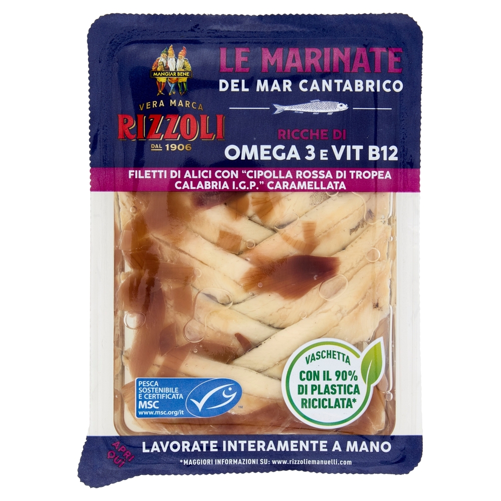 Rizzoli le Marinate del Mar del Cantabrico Filetti di Alici Caramellata 80 g